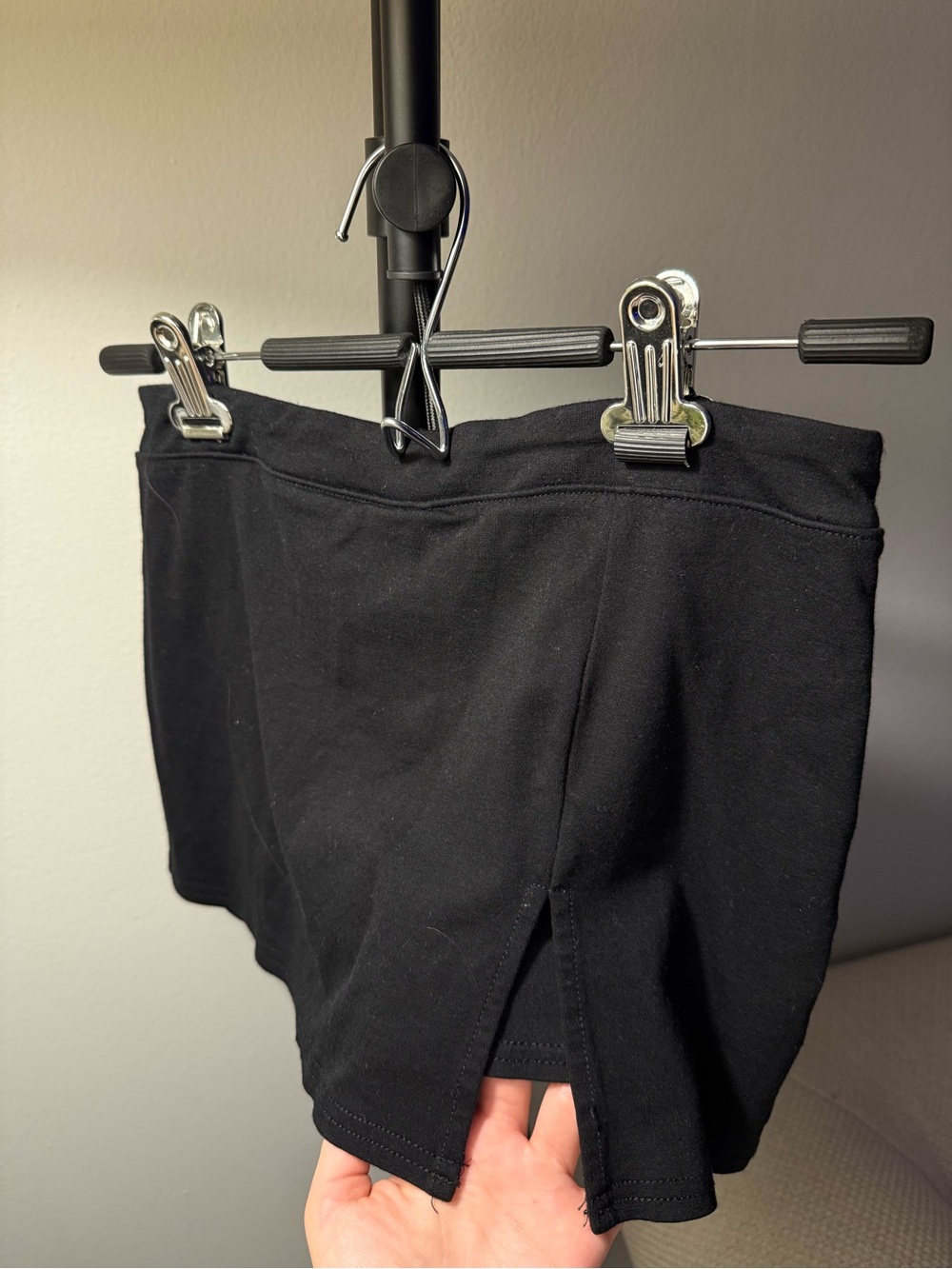 Urban Outfitters Black Mini Skort with Front Slit